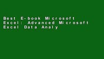 Best E-book Microsoft Excel: Advanced Microsoft Excel Data Analysis for Business For Kindle
