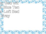 JACKPOT Castle Low Loft Stairway Bed with Slide Red  Blue Tent and Tower Loft Bed Twin