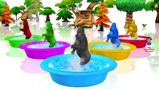 Funny Baby Play With Zoo Animals On The Playground Nursery Rhymes Songs Learn Animals for