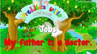 Jobs Vocabulary, Sentences Lesson, English for Kids