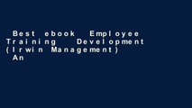 Best ebook  Employee Training   Development (Irwin Management)  Any Format