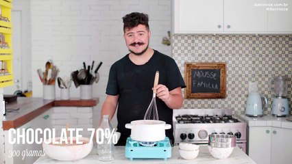 MOUSSE TAMANHO FAMÍLIA - GIGANTE DE CHOCOLATE I BIGODE SOZINHO NA COZINHA