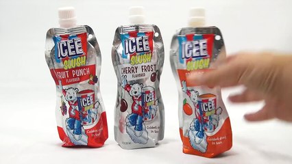 Icee Slush Comparison, Cherry, Orange & Fruit Punch