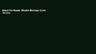 About For Books  Muslim Marriage Guide  Review