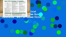 Open EBook Microsoft Excel 2016 Functions   Formulas Quick Reference Card - Windows Version
