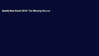[book] New Excel 2010: The Missing Manual