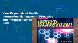 View Essentials of Health Information Management: Principles and Practices (Mindtap Course List)