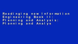 Readinging new Information Engineering Book II: Planning and Analysis: Planning and Analysis Bk. 2