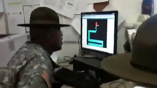 Drill Sergeant scared by maze game