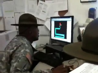 Drill Sergeant scared by maze game