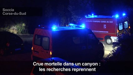 Crue mortelle dans un canyon corse: reprise des recherches