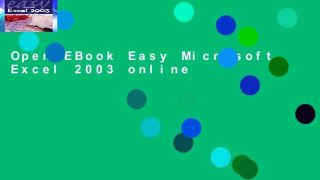 Open EBook Easy Microsoft Excel 2003 online