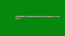 Unlimited acces Maintenance Management Audit Book