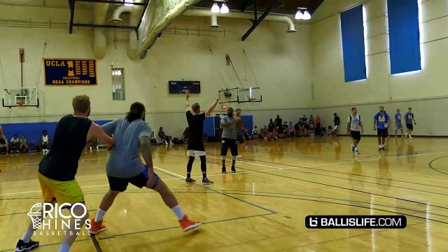 Russell Westbrook & Paul George TEAM UP at Rico Hines Run at UCLA!! Russ CRAZY Dunks!