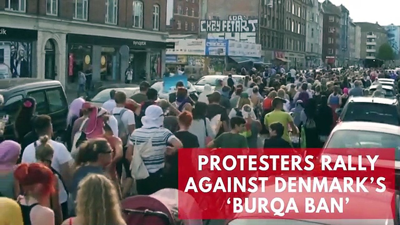 Protesters Hold Demonstration Against Denmark's Burqa Ban