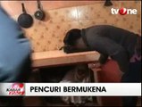 Petugas Tangkap Pencuri Bermukena di Dapur Rumah Kos