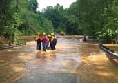 Virginia Firefighters Rescue Motorists From Flooded Roadway