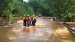 Virginia Firefighters Rescue Motorists From Flooded Roadway