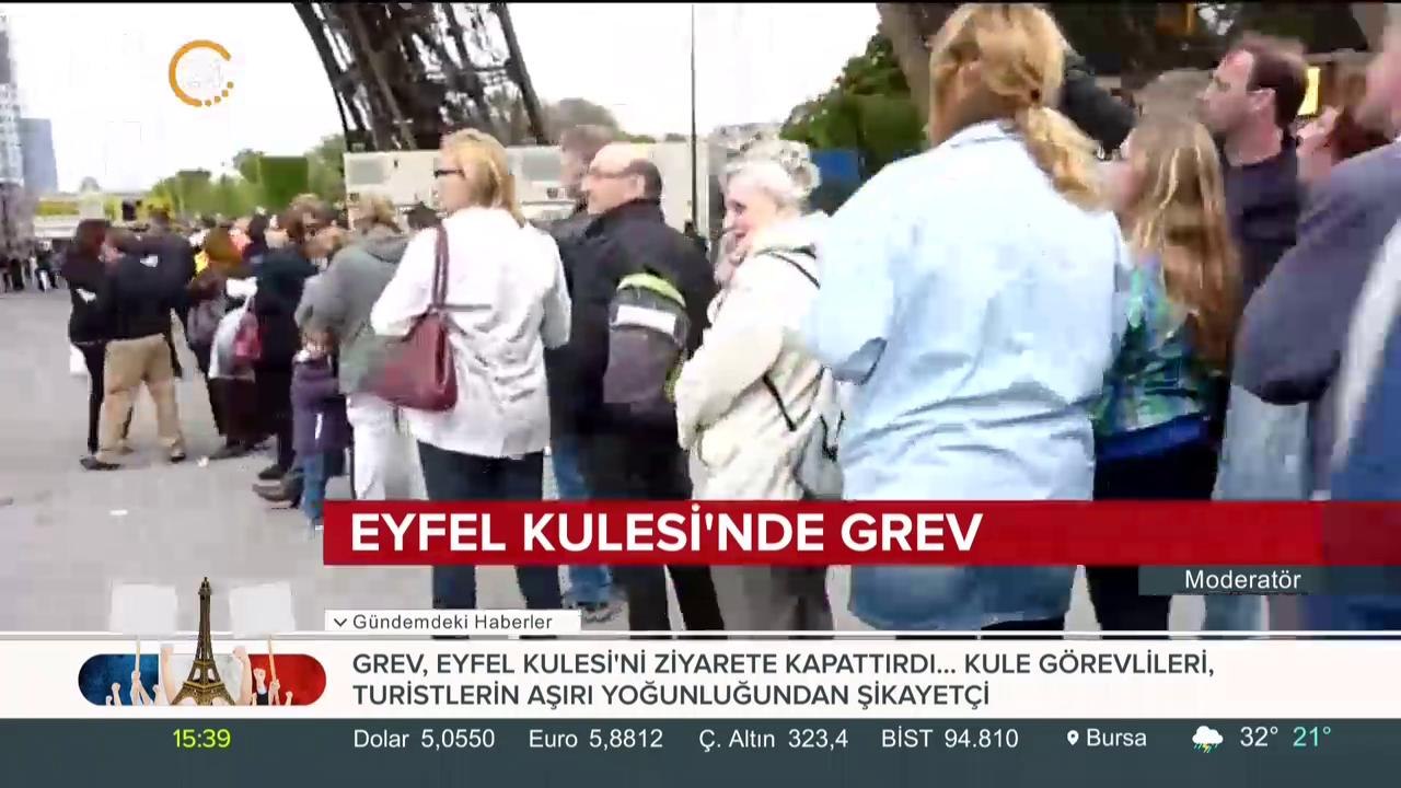 Eyfel Kulesi'nde grev