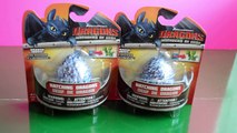 Surprise eggs with How to Train Your Dragon toys hatching fizzing