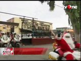Sambut Natal, Polisi di Peru Bergaya Ala Sinterklas