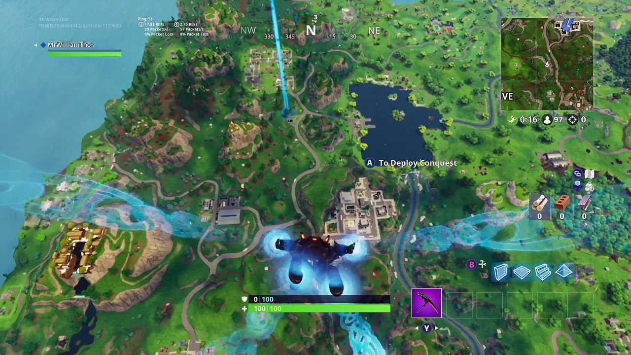 "Search between a gas station, soccer pitch, and stunt mountain" Fortnite Week 4 Battlestar Location