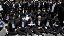 Manifestación de judíos ultraortodoxos en Jerusalén