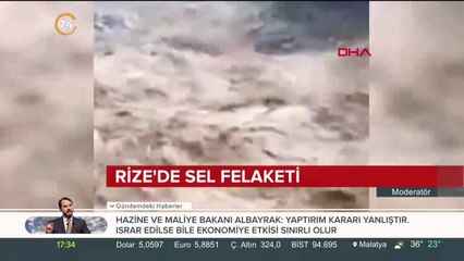 Rize'de sel felaketi