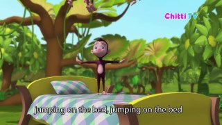 FIVE LITTLE MONKEYS OUTDOOR & INDOOR || NURSERY RHYMES FOR CHILDREN || Chitti TV