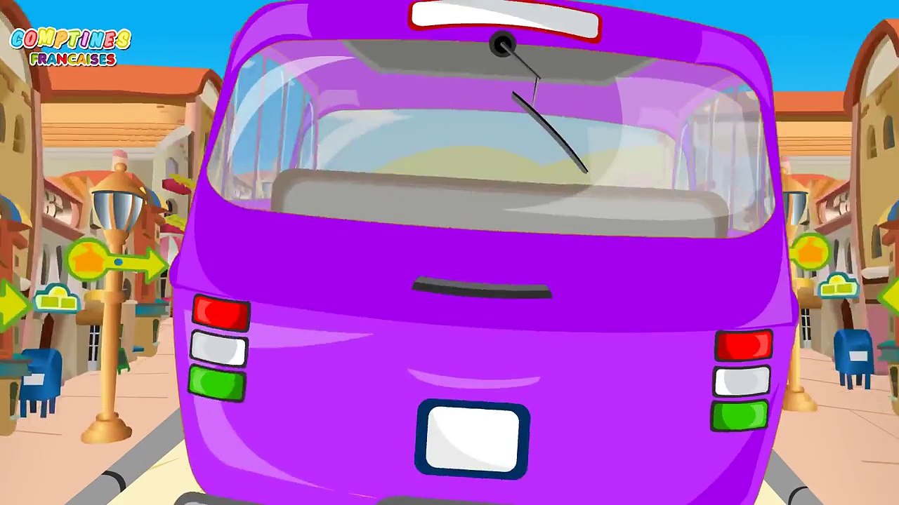 Les roues de lautobus | Wheels on the bus in French | Comptines et chansons pour enfants