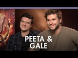 Josh Hutcherson and Liam Hemsworth on 'The Hunger Games: Catching Fire'