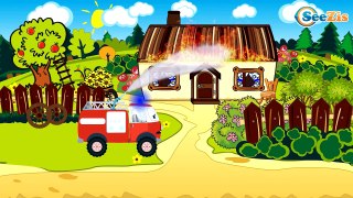 The White Ambulance and The Fire Truck | Cars & Trucks Cartoons for kids