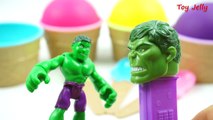 Play Doh Ice Cream Cups Surprise Toys Marvel Avengers, Hulk, Spiderman, Ironman, Captain A