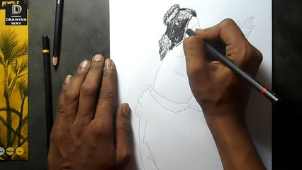 How to draw A Dancing Girl with charcoal pencils ( 175 )