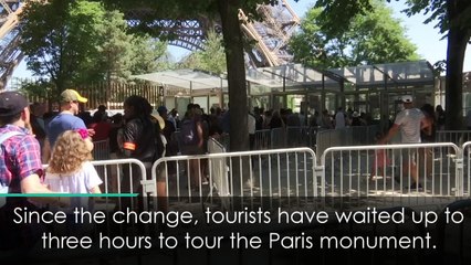 Eiffel Tower staff strike over huge queues