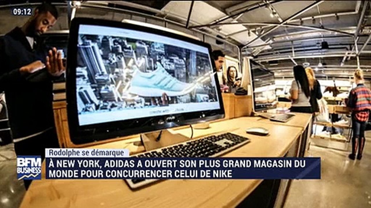 Rodolphe se démarque: Adidas ouvre son plus grand magasin du monde à New  York - 01/07 - Vidéo Dailymotion