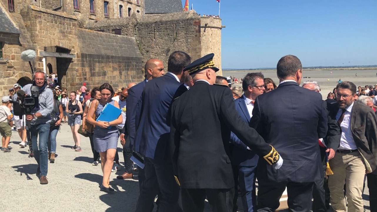 Le ministre de l’Interieur au Mont-Saint-Michel