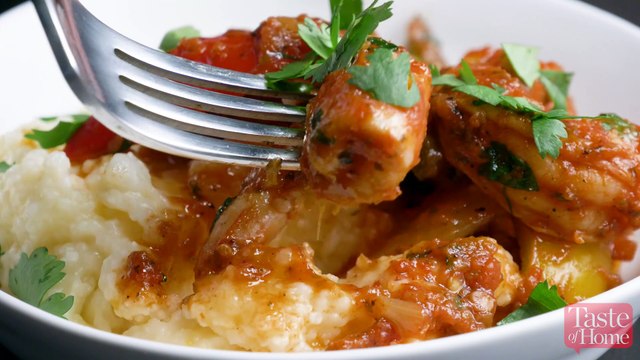 Fajita Style Shrimp and Grits