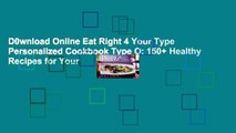 D0wnload Online Eat Right 4 Your Type Personalized Cookbook Type O: 150  Healthy Recipes for Your