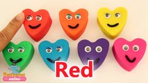 Learn Colors Play Doh Smiley Hearts with Molds Fun and Creative for Kids Surprise Toys