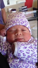 Newborn Baby Everleigh Opening Her Eyes
