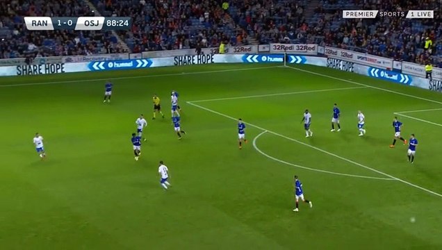 Borna Barisic Goal HD - Rangers (Sco) 1-1 Osijek (Cro) 02.08.2018