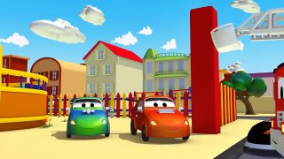 2 bad Racing Cars and Car Patrol fire truck and police car | Cars & Trucks cartoon for chi