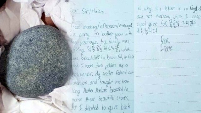 [좋은뉴스] 몽돌을 가져와서 죄송합니다 미국 소녀의 사과 / YTN