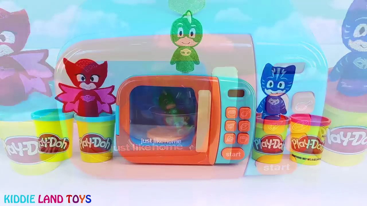 PJ Masks Magic Microwave Learn Colors Playdoh Toy Surprises Cookies