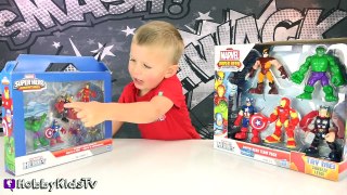BIG Toy and SMALL Toy Heroes! HobbyKidsTV