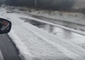 Hail Storm Covers Highway in Sardinia Like Snow