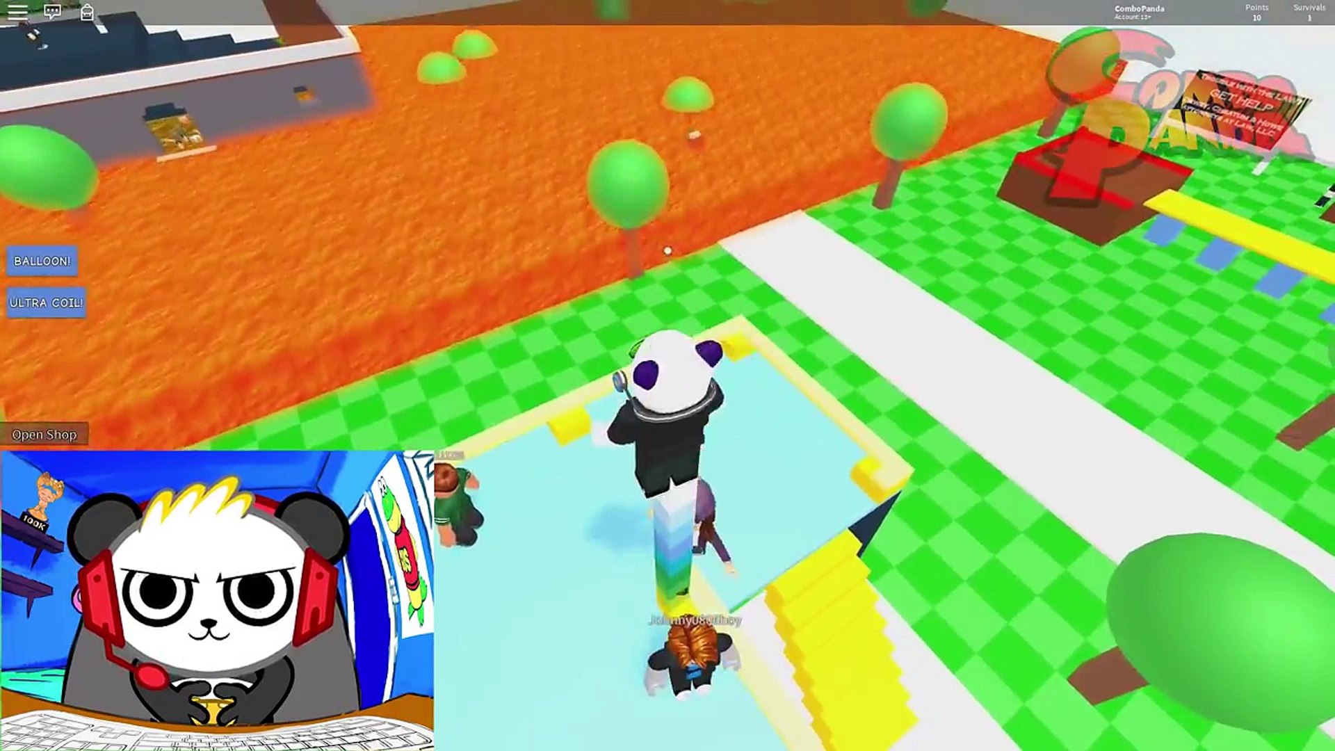 Roblox Floor Is Lava At The Playground Let S Play With Combo Panda Dailymotion Video - combo panda roblox