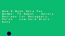 New E-Book Keto Fat Bombs: 70 Sweet   Savory Recipes for Ketogenic, Paleo   Low-Carb Diets. Easy
