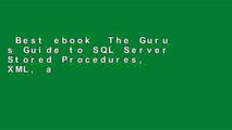 Best ebook  The Guru s Guide to SQL Server Stored Procedures, XML, and HTML  Review
